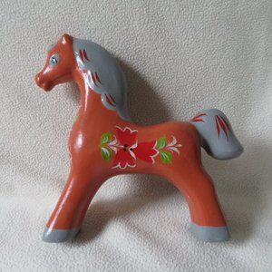 Russian Folk Art Hand Painted Horse